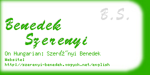 benedek szerenyi business card